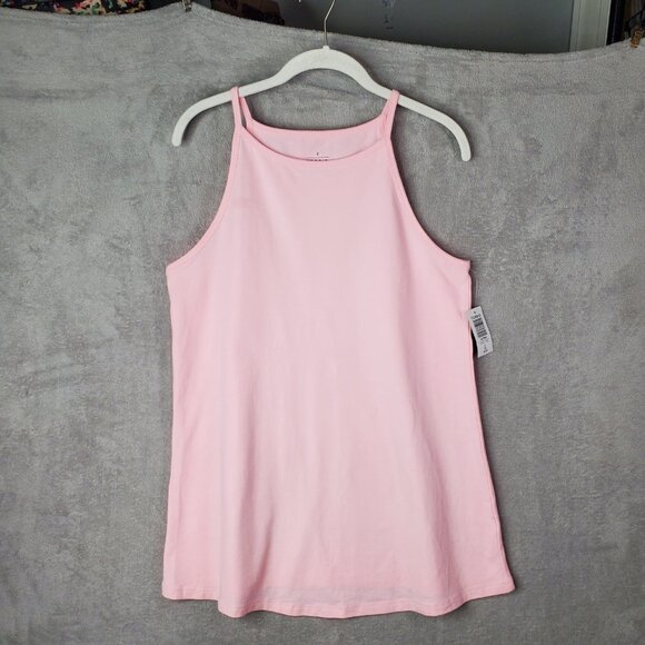 Torrid 2X NWT High Neck Foxy Halter Top Tank Blush Pink Stretchy Fitted - Picture 2 of 7